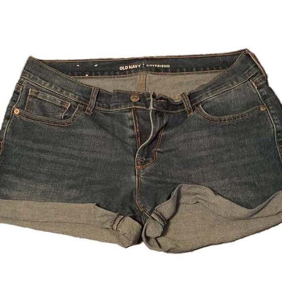 Old Navy Pants - Old Navy Womens Boyfriend Jean Shorts Size 8 Blue Denim Cotton Stretch Casual